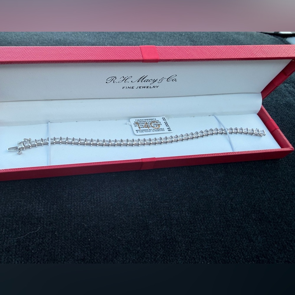 2ct 14kt White Gold Diamond Tennis Bracelet